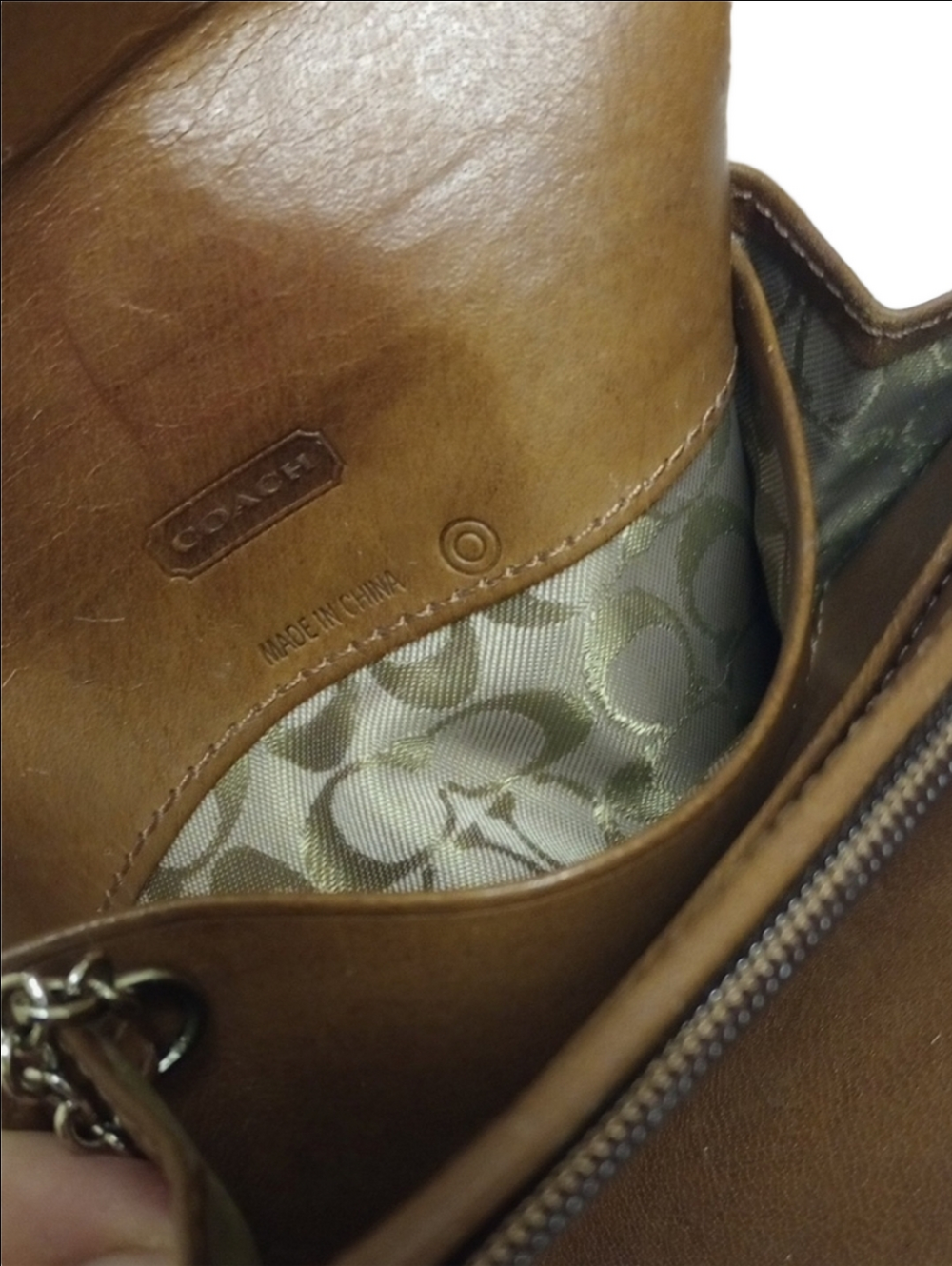 COACH VINTAGE 90'S BROWN LEATHER WALLET WITH KEY RING - Picture 10 of 11